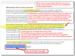 Come si presenta il primo messaggio di google